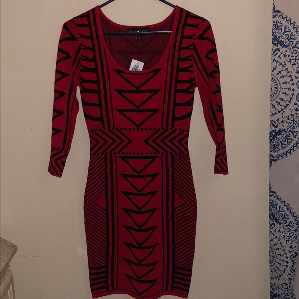 black and red striped dress